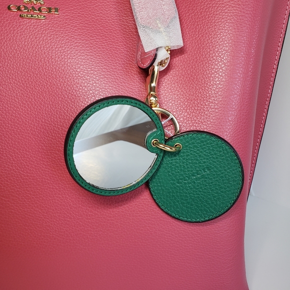 COACH | Mirror Bag Charm with Diary Embroidery Green - Picture 6 of 11